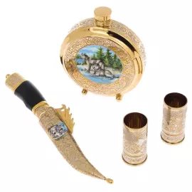 Набор охотника "Волки" на 2 персоны, Златоуст