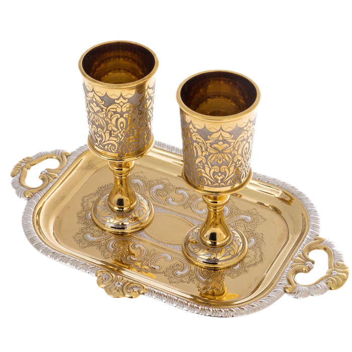 Tsarsky liqueur set for 2 persons, Zlatoust