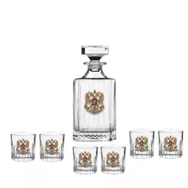 Набор для виски "TImeless. Герб" с эмалью, на 6 персон