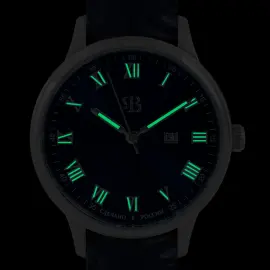 Наручные кварцевые часы Русское время сине-серебристые с темно-голубым ремешком