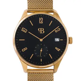 Наручные кварцевые часы Русское время черно-золотистые