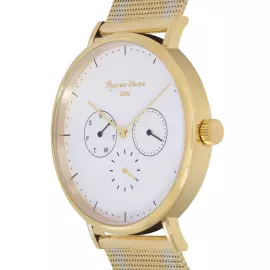 Наручные кварцевые часы Русское время бело- золотистые