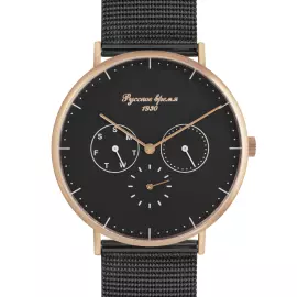 Наручные кварцевые часы Русское время золотисто-черные