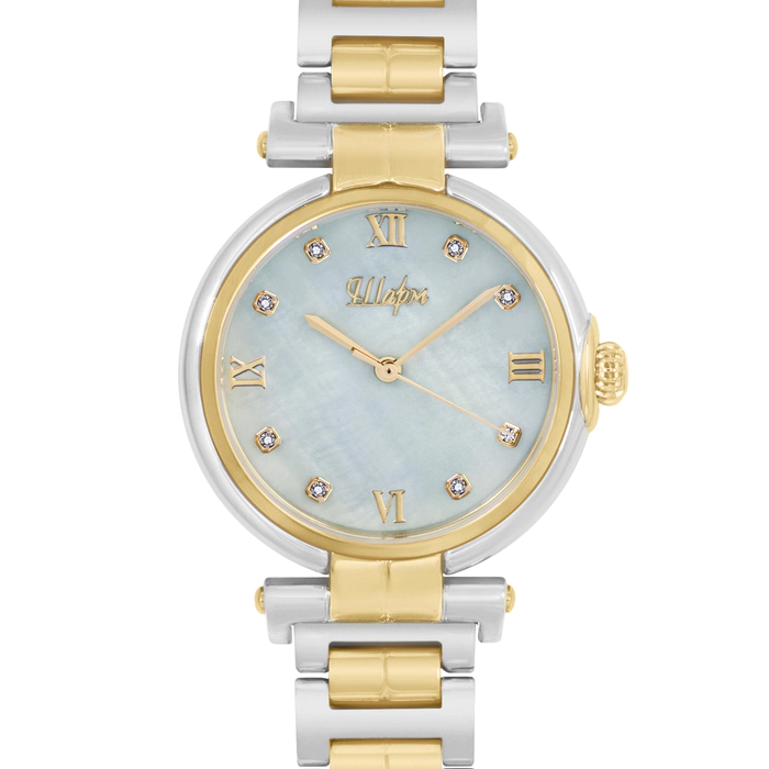 Charm Quartz Wristwatch Silver-gold, Combined Yellow Gold