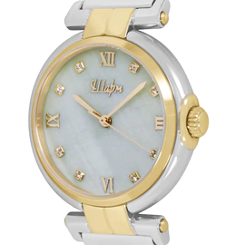 Charm Quartz Wristwatch Silver-gold, Combined Yellow Gold