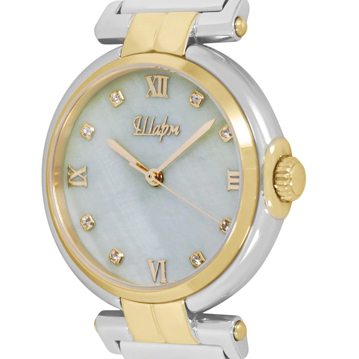 Charm Quartz Wristwatch Silver-gold, Combined Yellow Gold