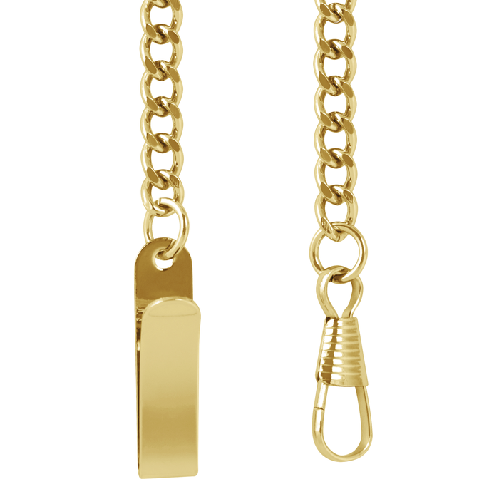 Pocket quartz watch Russian time white-gold, combined yellow gold