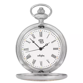 Карманные кварцевые часы Русское время бело-серебристые