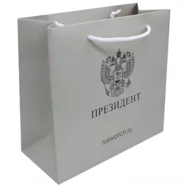 Наручные кварцевые часы Президент бело-золотистые, с черным ремешком