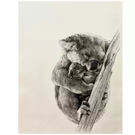 The painting is the author's "Care"