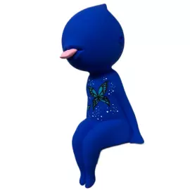 Sculpture by the author "Sinkini Standart" with individual painting, blue