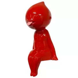 The author's sculpture "Sinkini Mini" is red