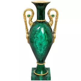 Ваза-амфора из малахита "Оливия"
