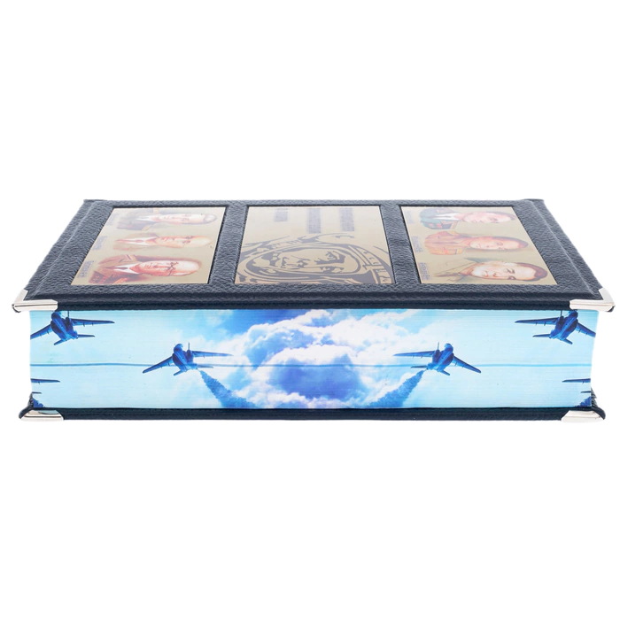 Leather-bound book "Aviation Encyclopedia in faces" (in a case)