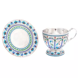 Чайный набор "Боярский" на 2 персоны, финифть
