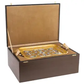 Сервиз чайный "Ландыш" малахит, эмаль Сервиз чайный "Ландыш" малахит, эмаль