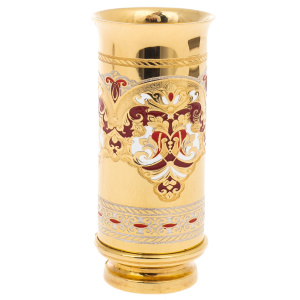 Vodka set with caviar "Gifts of Neptune" with jasper and enamel, Zlatoust