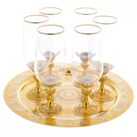 Набор для шампанского "Солнце" на 6 персон, Златоуст