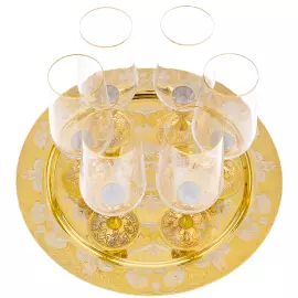 Набор для шампанского "Солнце" на 6 персон, Златоуст