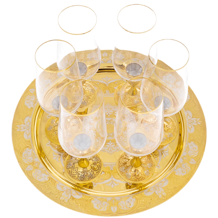Champagne set "Sun" for 6 persons, Zlatoust