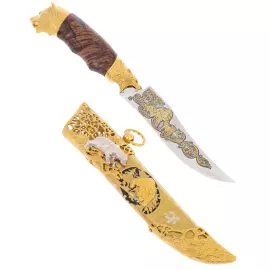 Нож сувенирный "Медведь" с художественным литьем, Златоуст