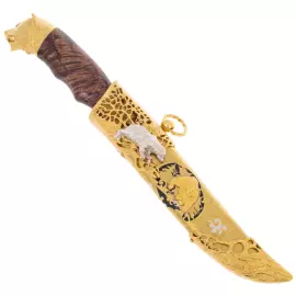 Нож сувенирный "Медведь" с художественным литьем, Златоуст