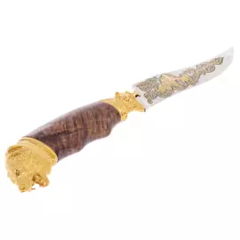 Нож сувенирный "Медведь" с художественным литьем, Златоуст