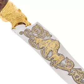 Нож сувенирный "Медведь" с художественным литьем, Златоуст