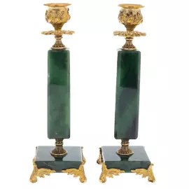 Набор подсвечников из нефрита "Версаль"