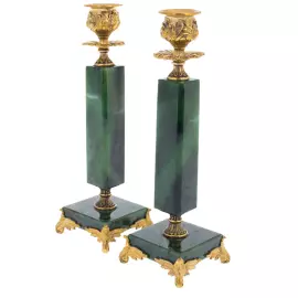 Набор подсвечников из нефрита "Версаль"
