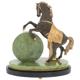 Часы из бронзы "Конь"