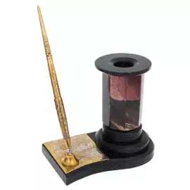 Письменный набор из яшмы "Лев" Златоуст