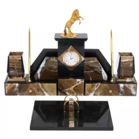 Письменный набор из яшмы "Лошадь" Златоуст