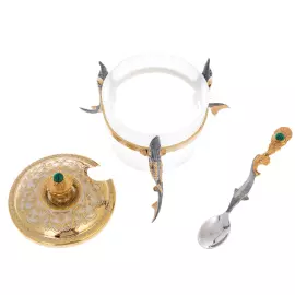 VDNKh caviar bowl with malachite, Zlatoust