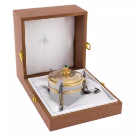 VDNKh caviar bowl with malachite, Zlatoust