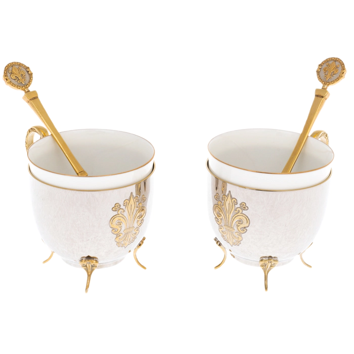 Florentine Lily coffee set for 2 persons, 4 pieces, Zlatoust