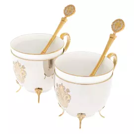 Набор кофейный "Флорентийская лилия" на 2 персоны, 4 предмета, Златоуст