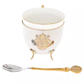 Набор кофейный "Флорентийская лилия" на 2 персоны, 4 предмета, Златоуст