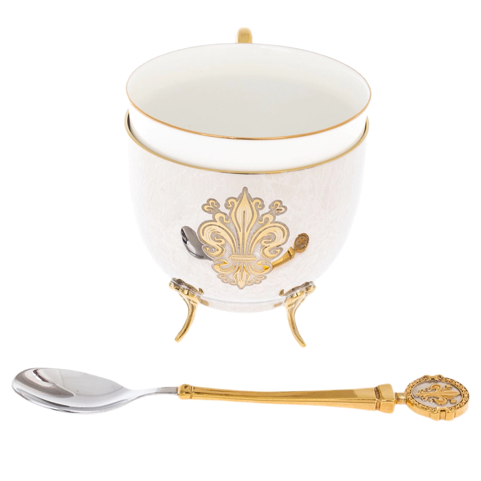 Florentine Lily coffee set for 2 persons, 4 pieces, Zlatoust