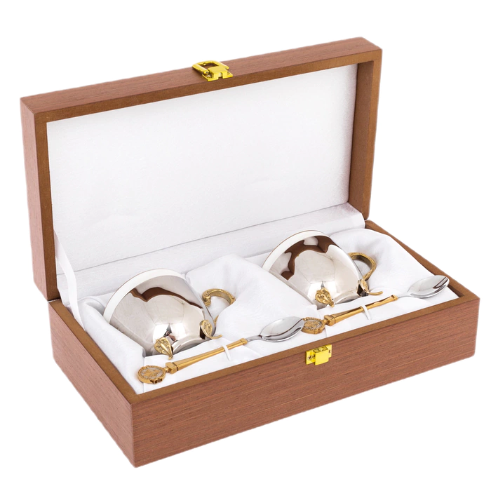 Florentine Lily coffee set for 2 persons, 4 pieces, Zlatoust