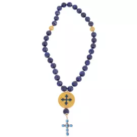 Четки православные "Вера" с лазуритом, Златоуст