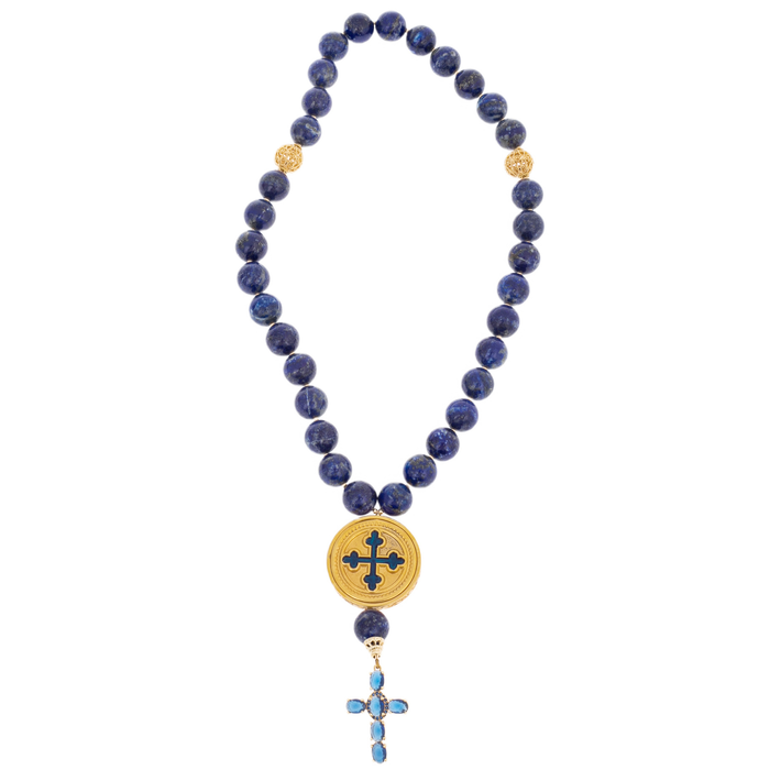 Orthodox rosary "Vera" with lapis lazuli, Chrysostom