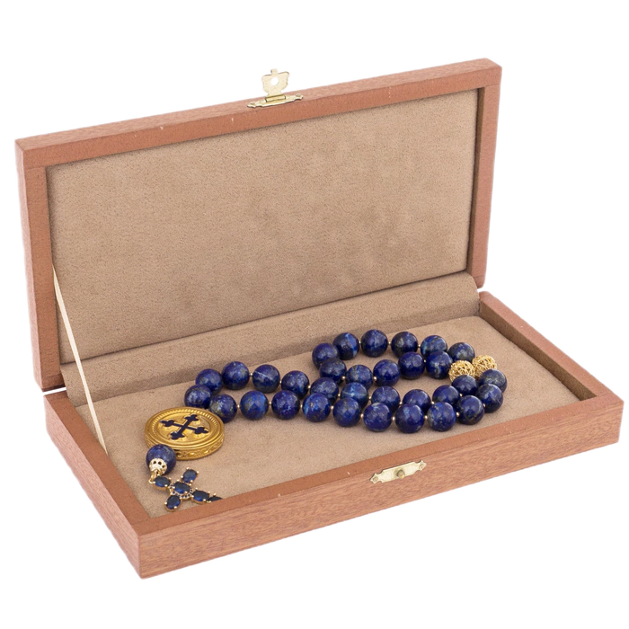 Orthodox rosary "Vera" with lapis lazuli, Chrysostom