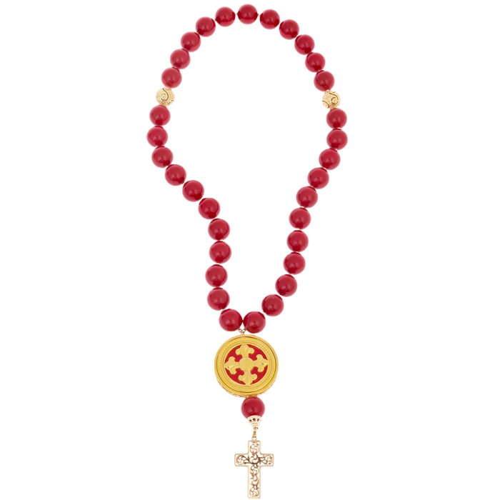 Orthodox rosary "Vera" with majolica, Chrysostom