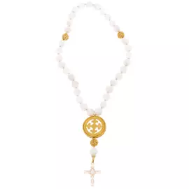 Четки православные "Вера" с беломоритом, Златоуст
