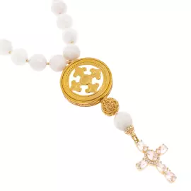 Четки православные "Вера" с беломоритом, Златоуст