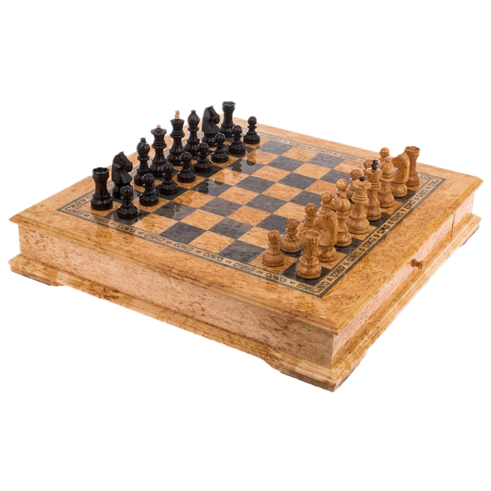 Karelian birch chess set "Classics"
