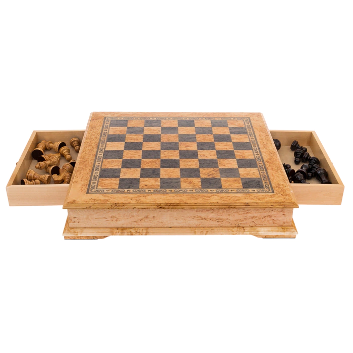 Karelian birch chess set "Classics"