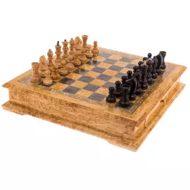 Шахматы из карельской березы "Классика" малые