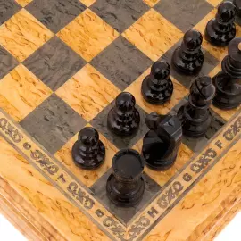 Шахматы из карельской березы "Классика" малые